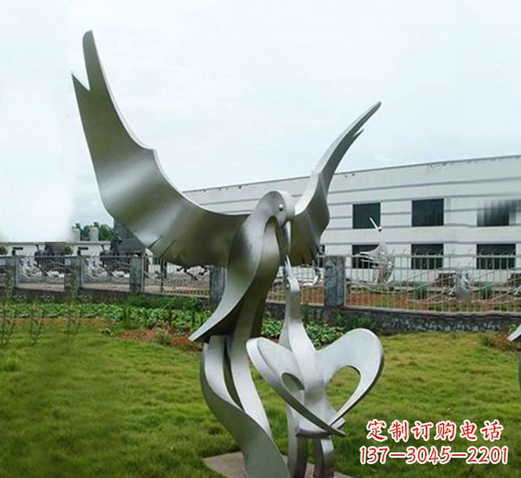 达州“喂食”不锈钢动物鸟类景观雕塑,公园校园中国文化传承雕塑