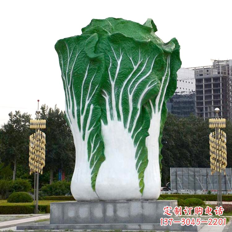 达州白菜雕塑-公园园林仿真植物景观