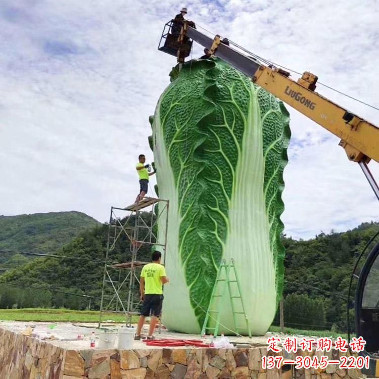 达州白菜石雕凳-景区园林大型仿真植物景观