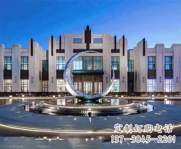 达州高档不锈钢月亮摆件