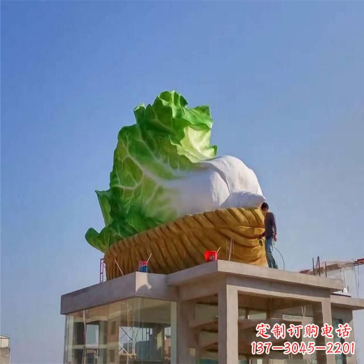 达州玻璃钢白菜雕塑