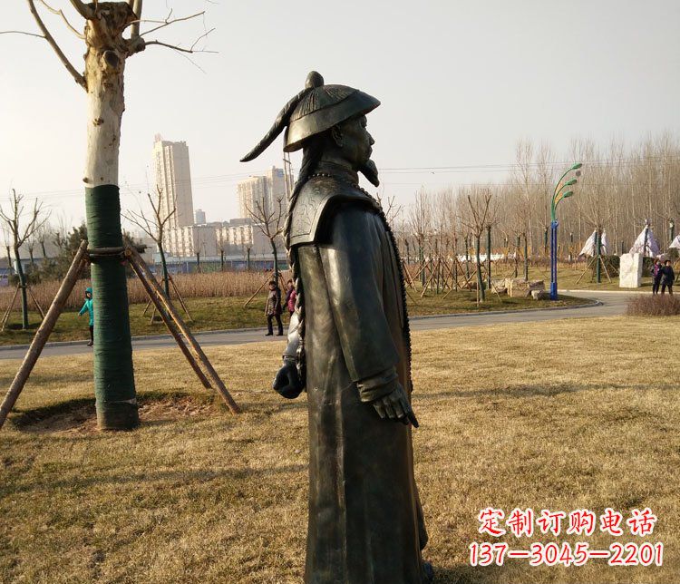 达州爱国人物林则徐铜雕