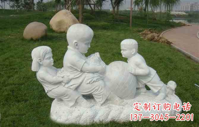 达州拔萝卜的儿童石雕