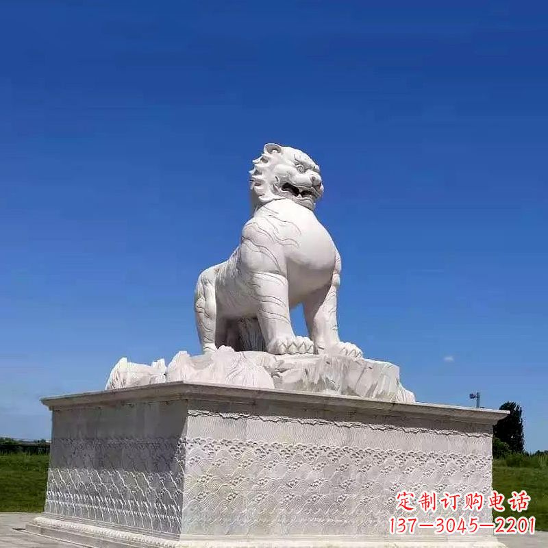 达州白虎魅力古老神兽雕塑摆件