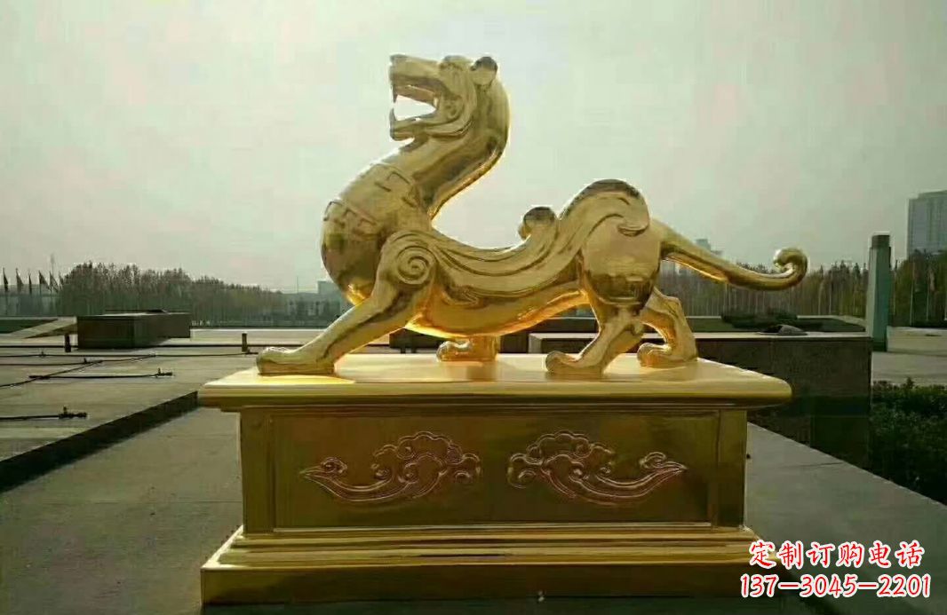 达州白虎铜雕