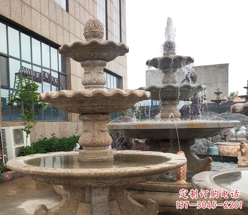 达州“白麻石质天然喷泉雕塑”