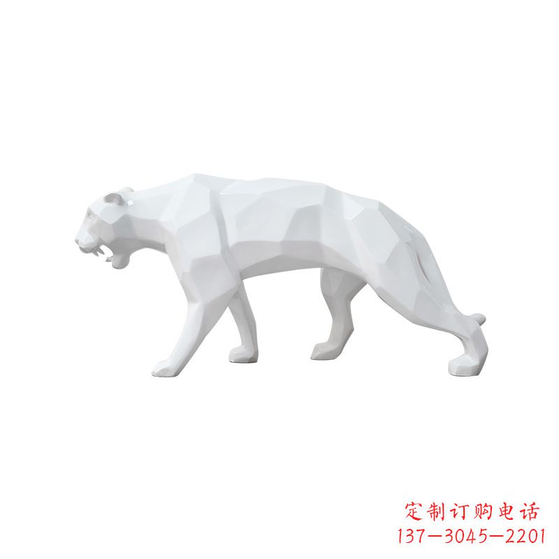 达州玻璃钢豹雕塑