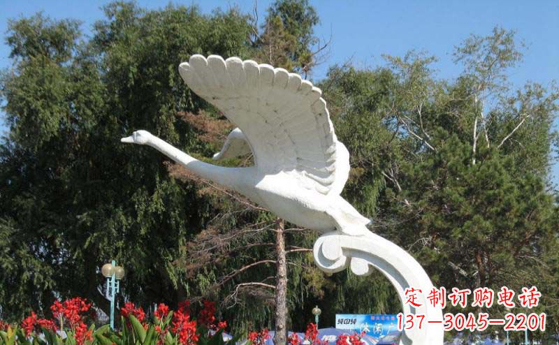 达州白天鹅大理石雕塑