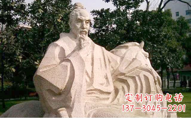 达州中国文学名人雕塑——班固石雕像