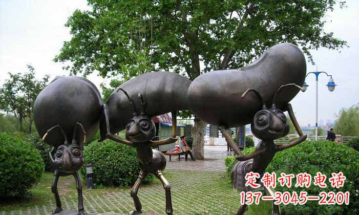 达州搬运粮食的蚂蚁公园景观铜雕