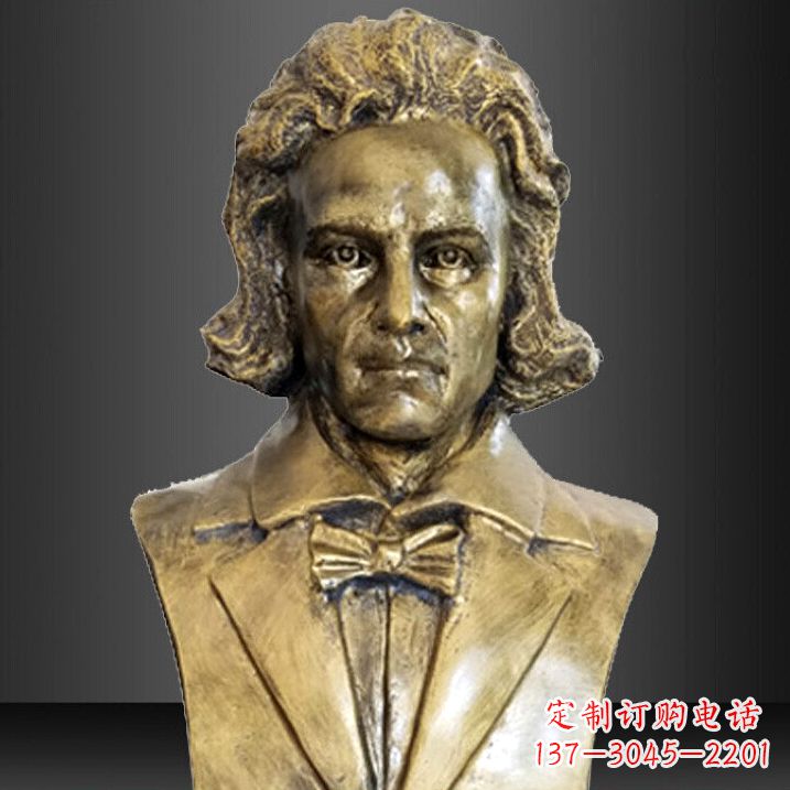 达州贝多芬雕塑作品-纯铜铸造名人胸像