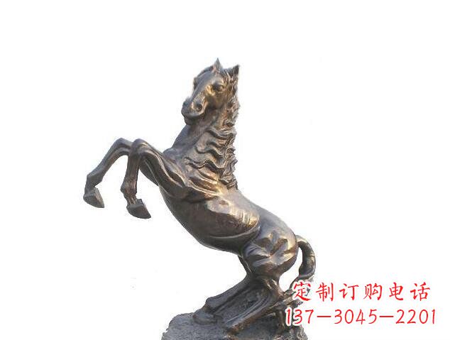 达州奔腾的马玻璃钢仿铜动物雕塑