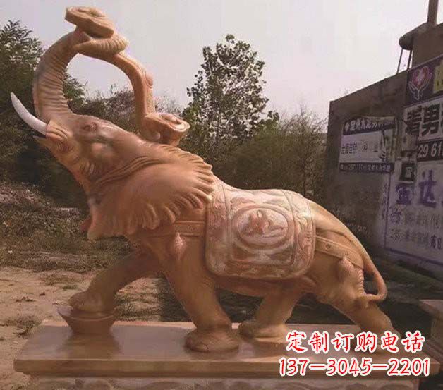 达州大象雕塑鼻卷如意