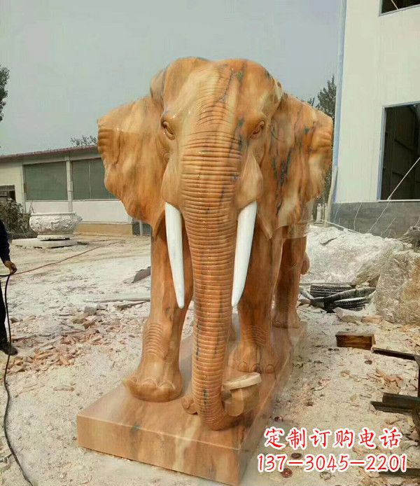 达州大象石雕,招财进宝