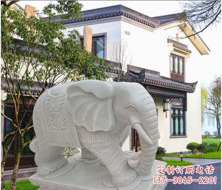 达州大象汉白玉雕塑