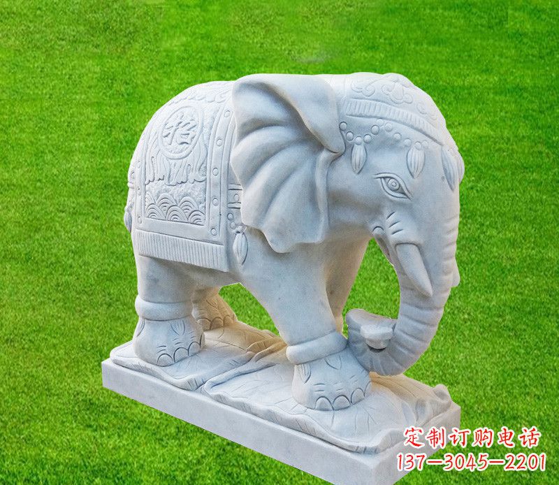 达州雕刻精美大象石雕