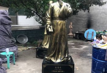 达州白居易仿铜雕像经典中国古代诗人的艺术再现