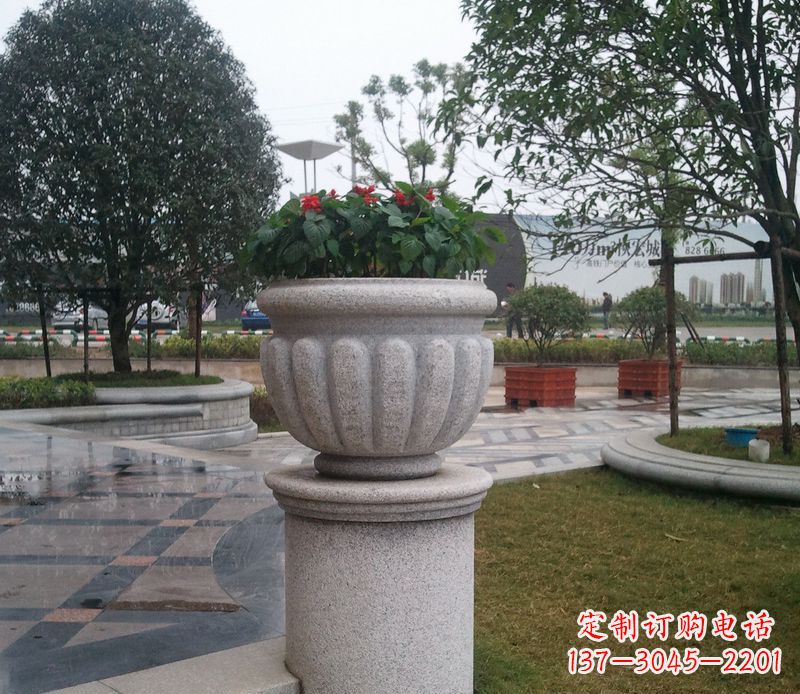 达州精美大理石花盆