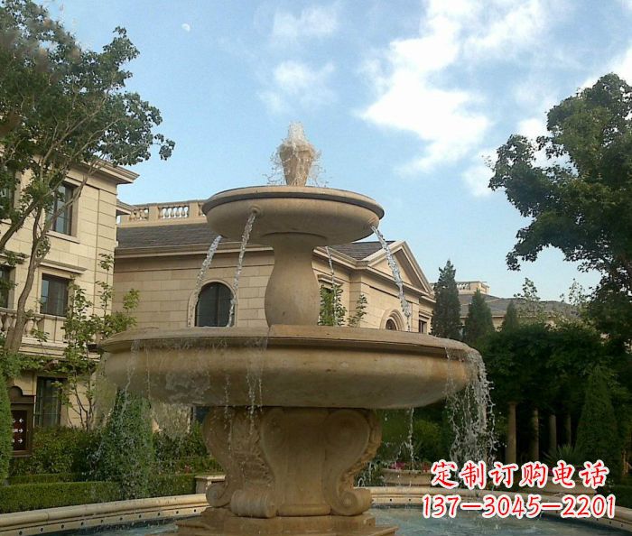 达州别墅景观大理石喷泉雕塑