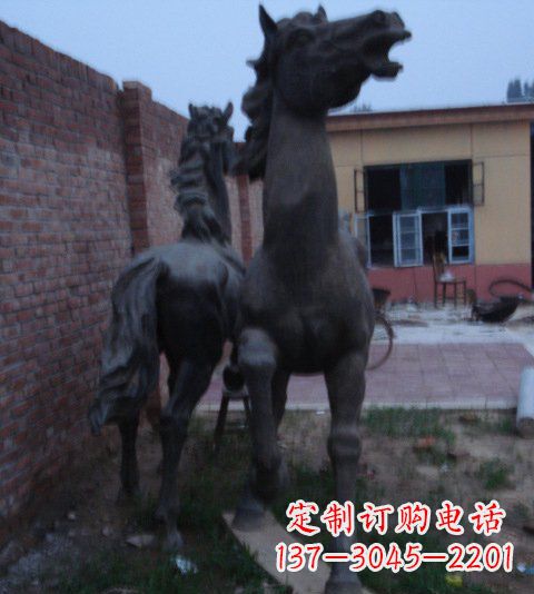 达州别墅景观动物马铜雕塑_2