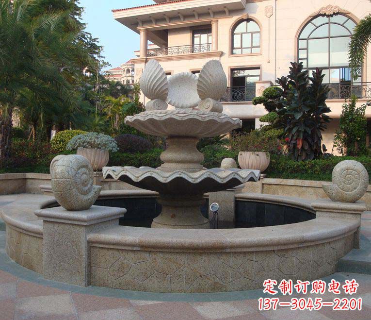 达州别墅景观多层喷泉石雕