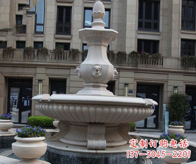 达州别墅景观石雕大理石喷泉