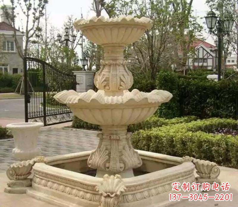 达州别墅庭院喷泉石雕