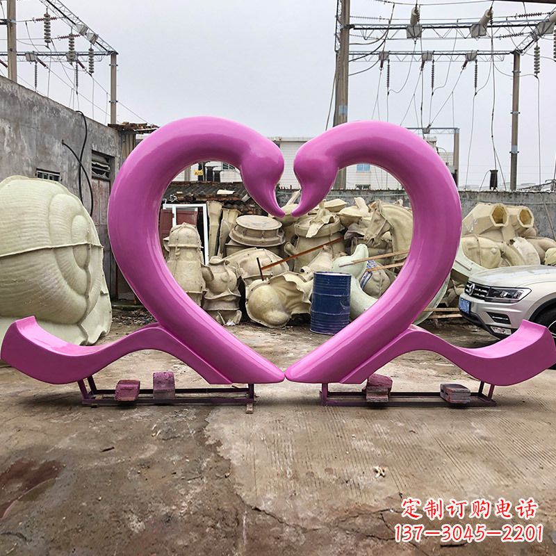 达州玻璃钢天鹅雕塑