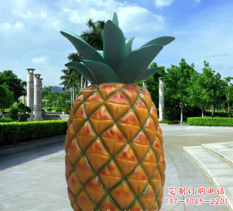 达州玻璃钢菠萝雕塑