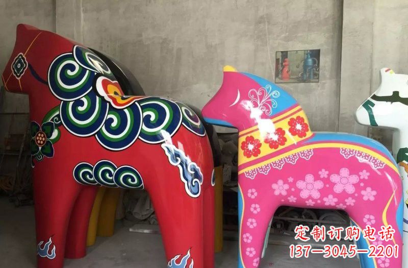 达州新颖独角兽彩绘玻璃钢装饰品