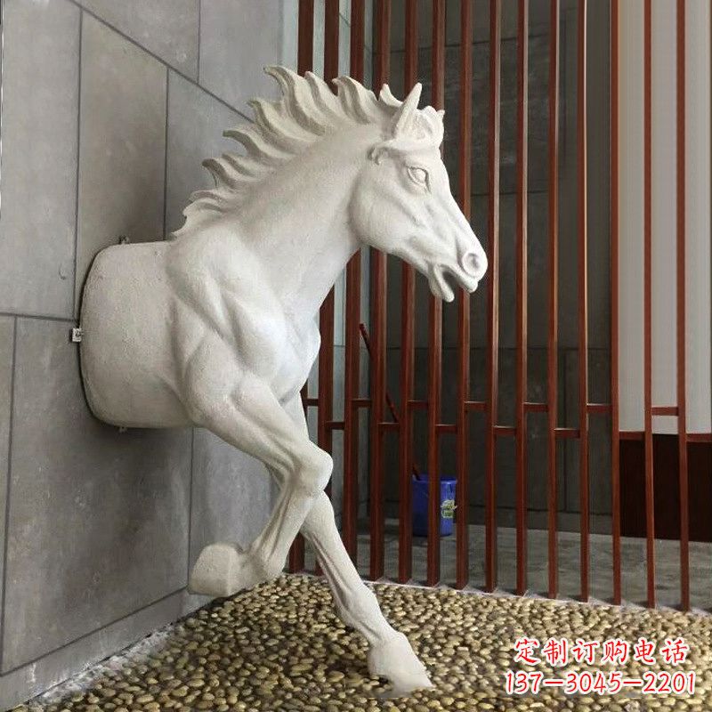 达州玻璃钢创意动物雕塑——穿墙而过