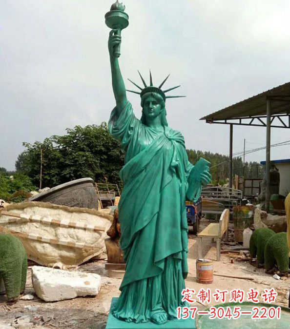 达州玻璃钢仿青铜自由女神像的雕塑