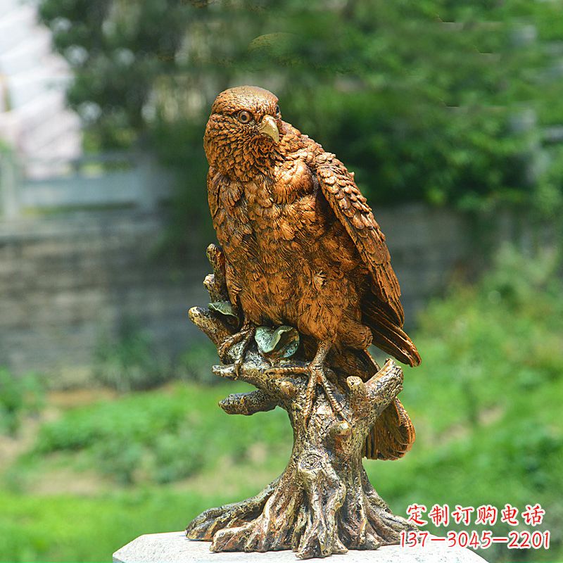 达州玻璃钢仿铜老鹰雕塑