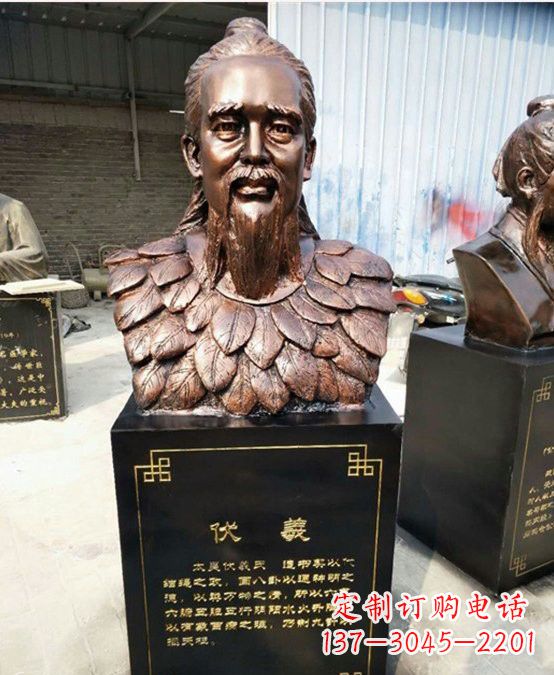达州玻璃钢雕刻伏羲头像