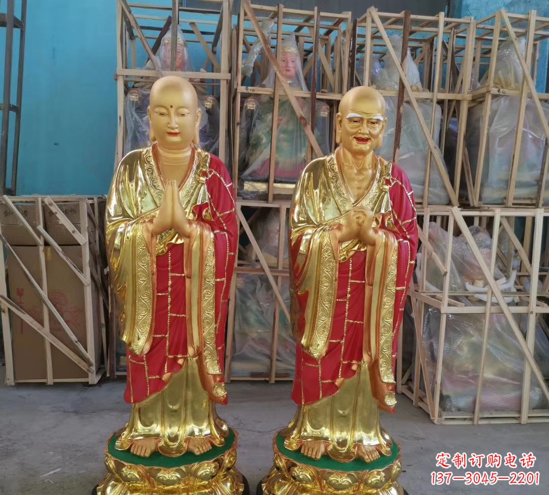 达州玻璃钢仿铜佛像雕塑给寺庙景观增添神秘韵味