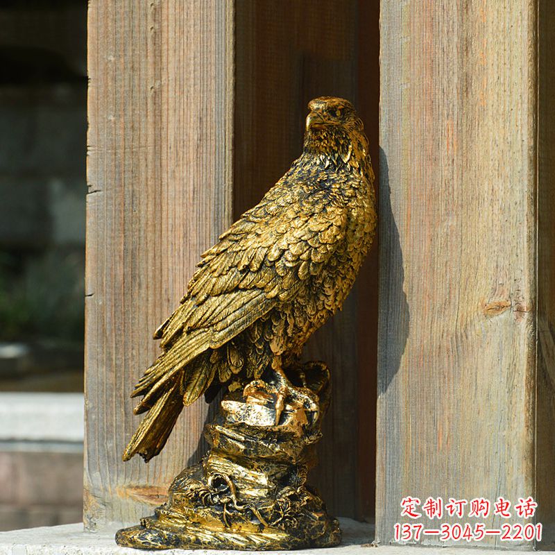 达州玻璃钢仿铜老鹰雕塑