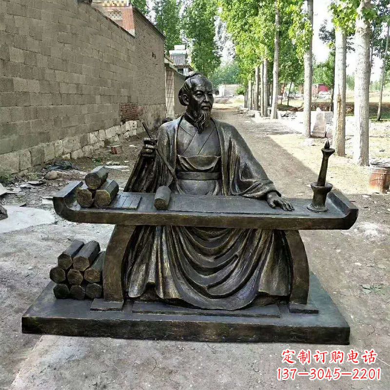 达州玻璃钢仿铜雕刻的历史名人——张衡