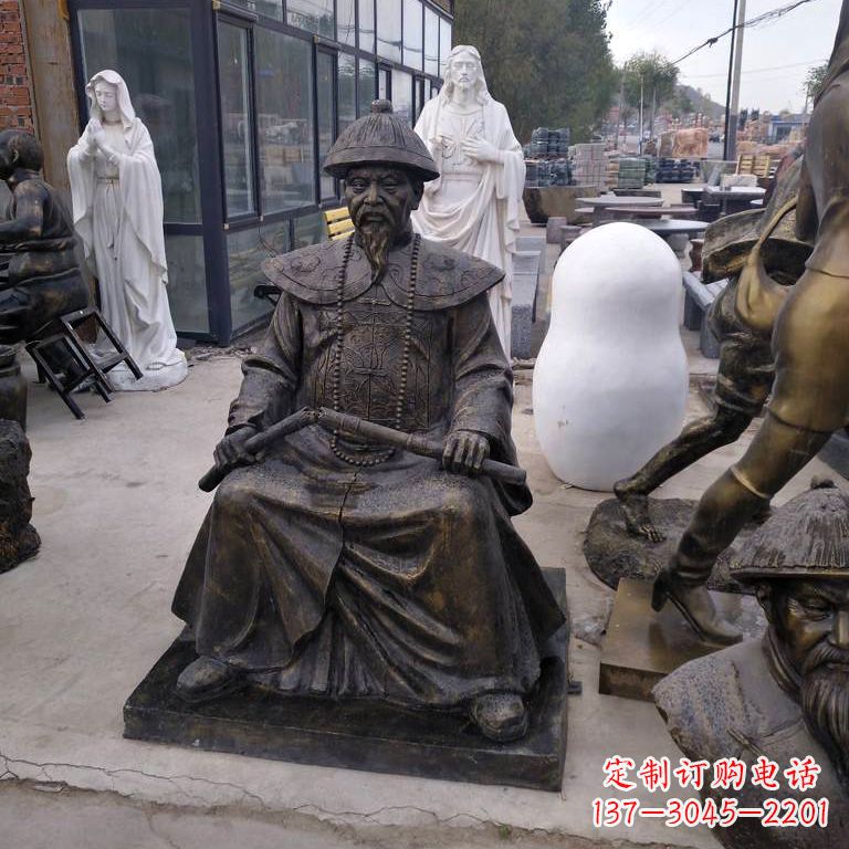 达州玻璃钢林则徐雕塑