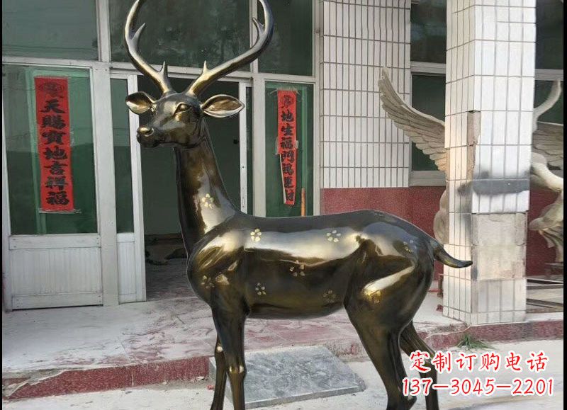 达州玻璃钢梅花鹿雕塑精美的艺术瑰宝