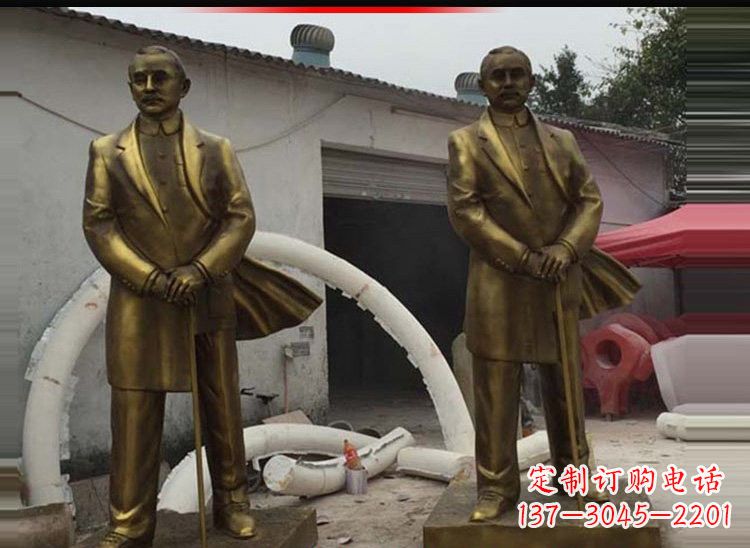达州玻璃钢仿铜孙中山雕塑