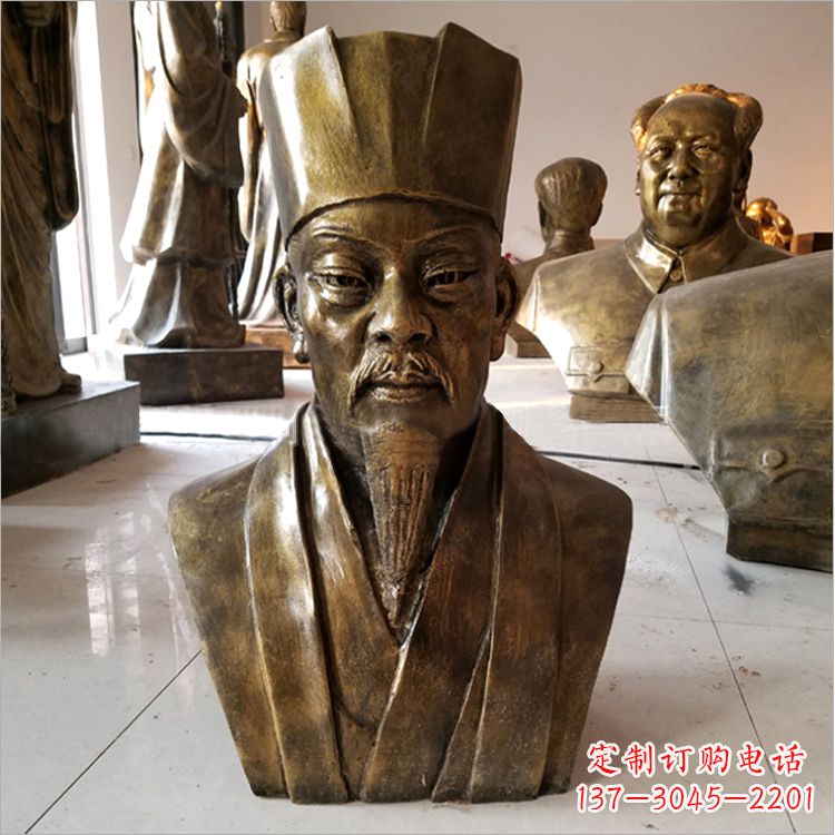 达州玻璃钢苏轼头像雕塑