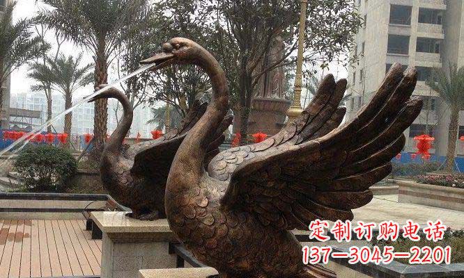 达州天鹅雕塑美丽的视觉盛宴