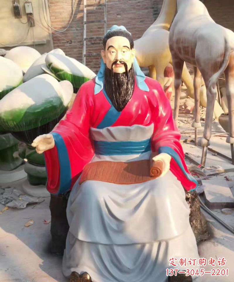达州玻璃钢雕刻的孔子