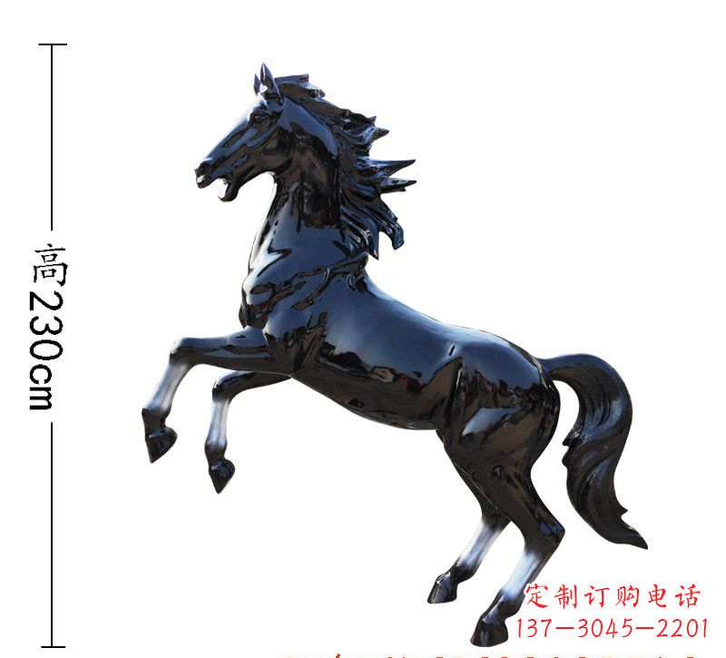 达州玻璃钢仿真黑马雕塑
