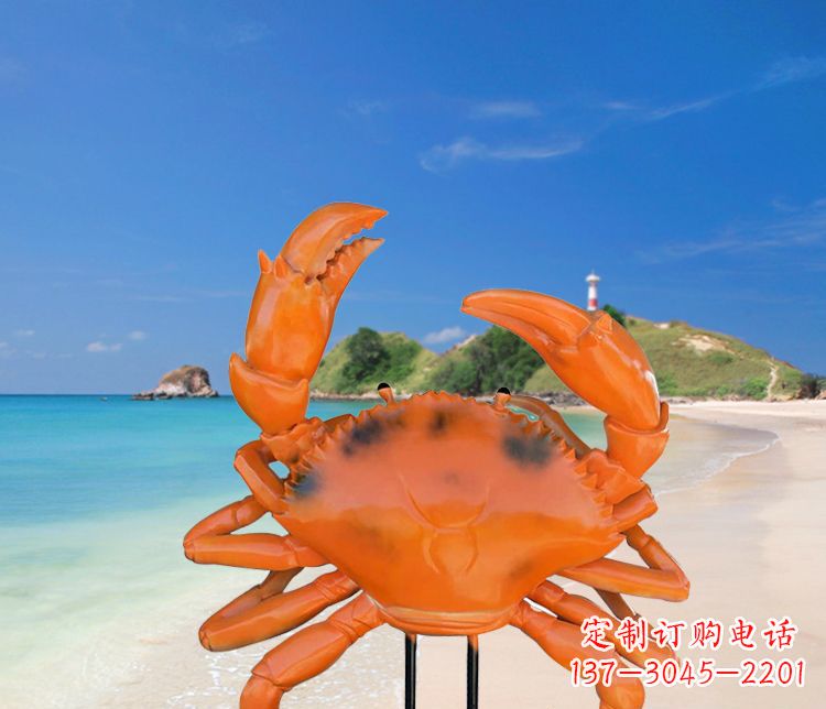 达州玻璃钢螃蟹雕塑