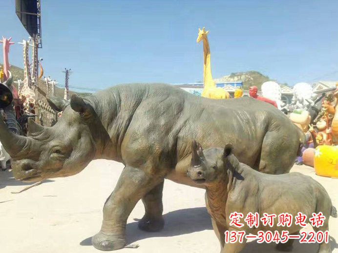 达州玻璃钢仿真犀牛