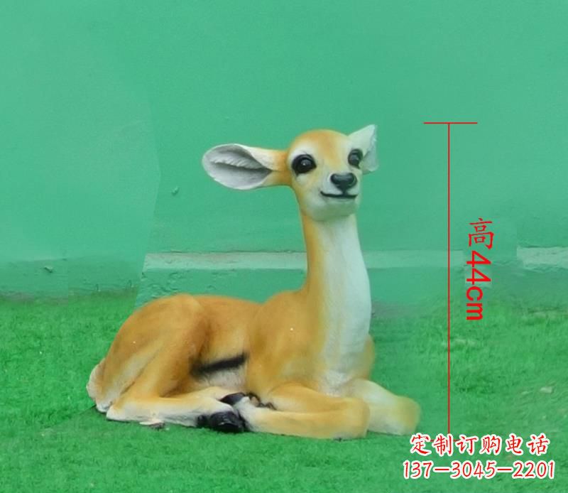达州玻璃钢公园仿真动物羚羊雕塑