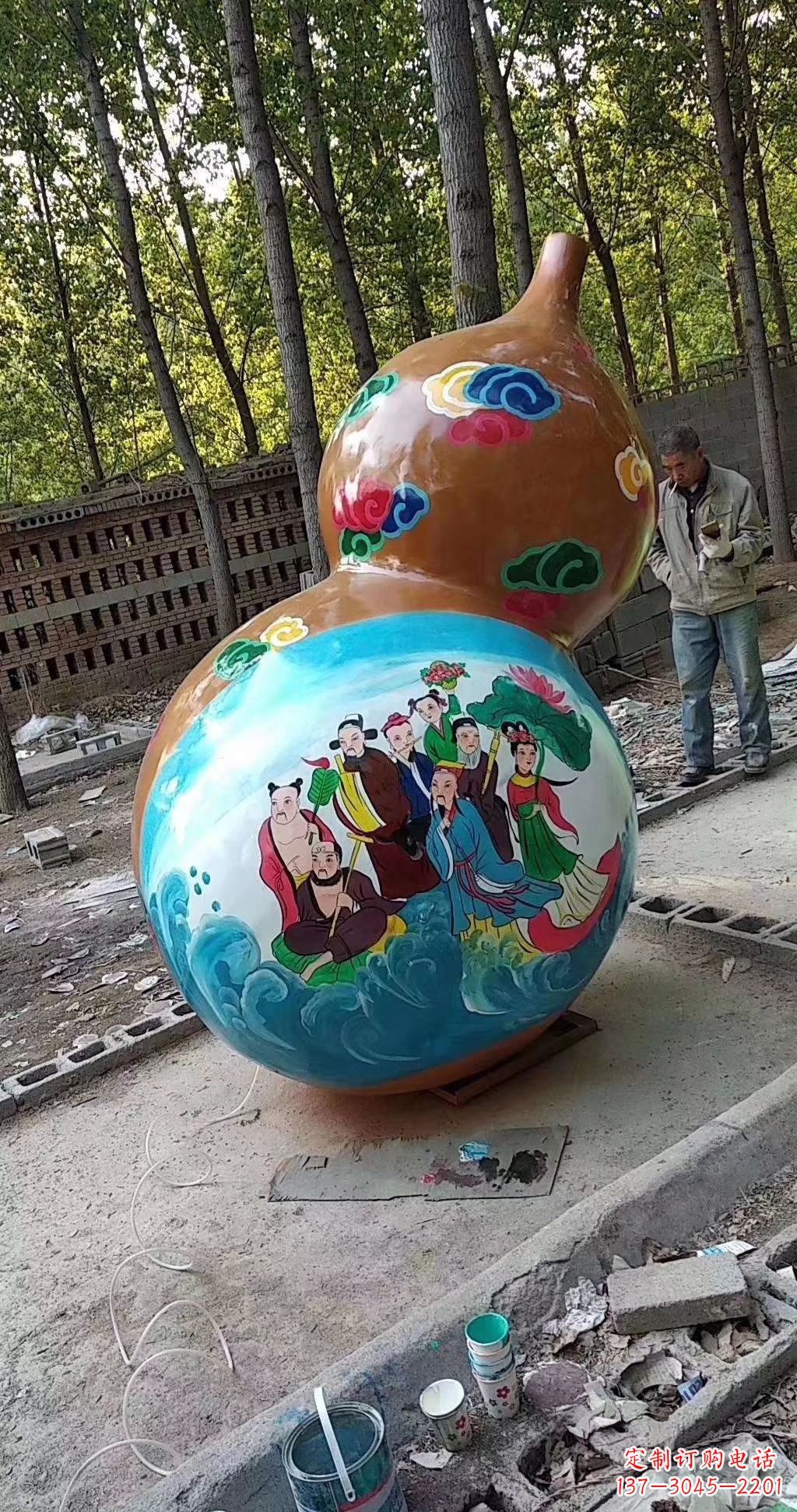 达州玻璃钢公园仿真葫芦雕塑