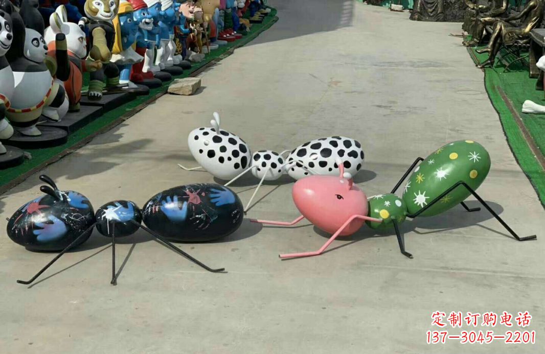 达州玻璃钢公园蚂蚁动物雕塑