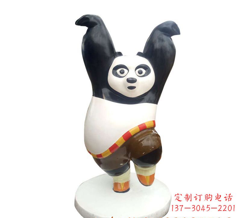 达州玻璃钢功夫熊猫雕塑